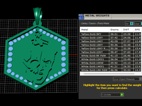 Dual face pendant 3D-printmodel