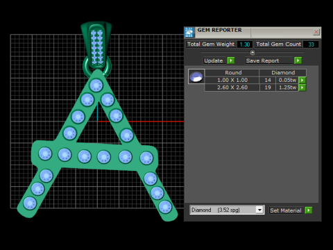 Letter A pendant Modelo de Impressão 3D