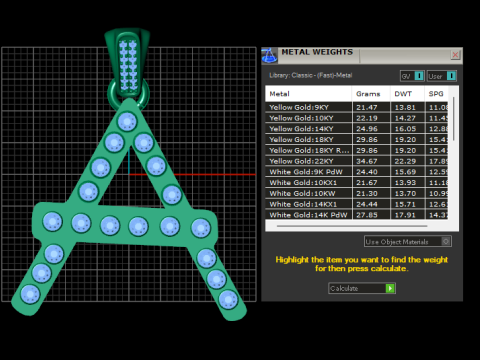 Letter A pendant Modelo de Impressão 3D
