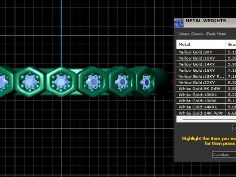 Hexagon gemstone ring Modèles 3D en vedette