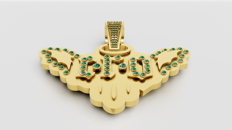 Bird pendant design 3D-printmodel .c4d .max .obj .3ds .fbx .stl .blend 