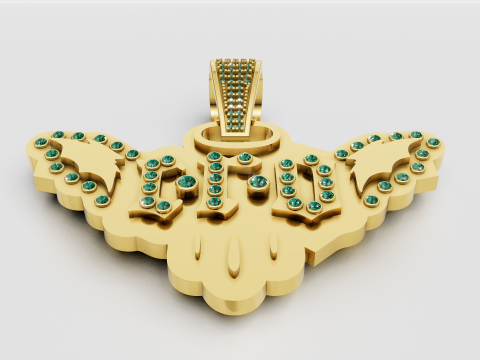 Bird pendant design Modello di stampa 3D