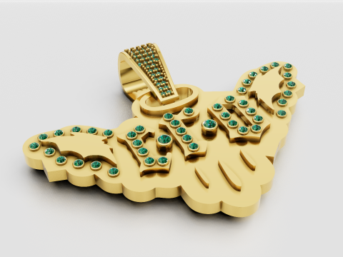 Bird pendant design 3D-printmodel