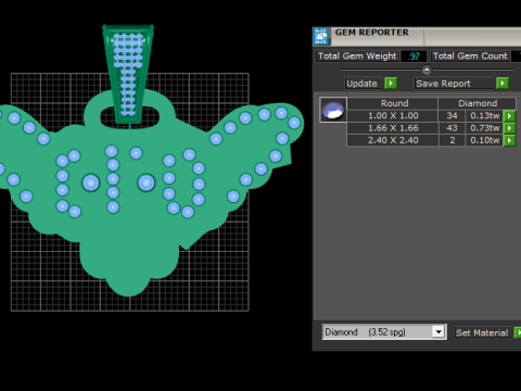 Bird pendant design 3D-printmodel