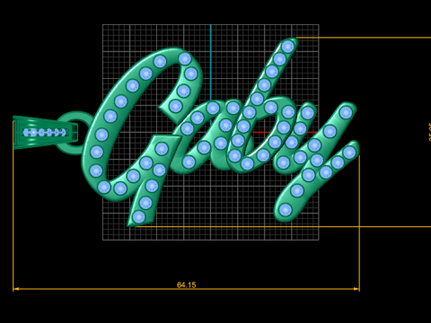 Gaby name pendant 3D Принт Модель