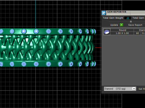 Lattice gold band ring 3Dプリントモデル