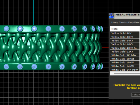 Lattice gold band ring 3Dプリントモデル