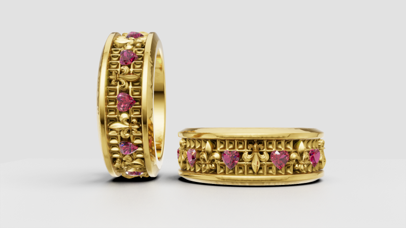 Gold ring 3D प्रिंट मॉडल .c4d .max .obj .3ds .fbx .stl .blend