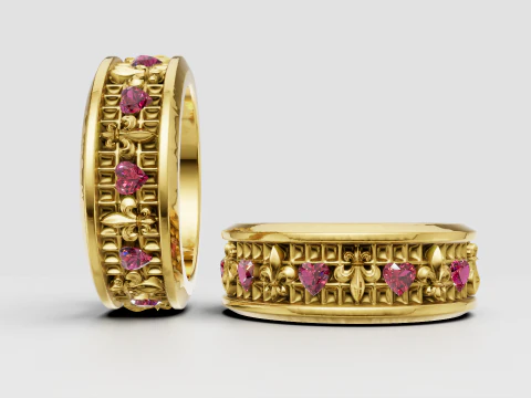 Anello d'oro Modello di stampa 3D