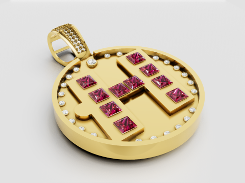 Gold letter pendant 3D Print Model