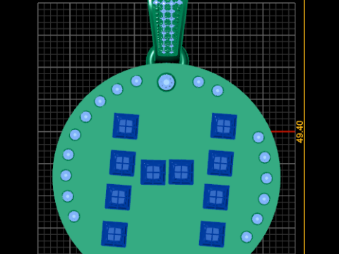 Gold letter pendant 3D Print Model