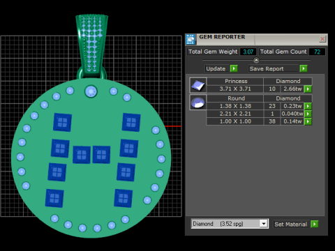 Gold letter pendant 3D Print Model