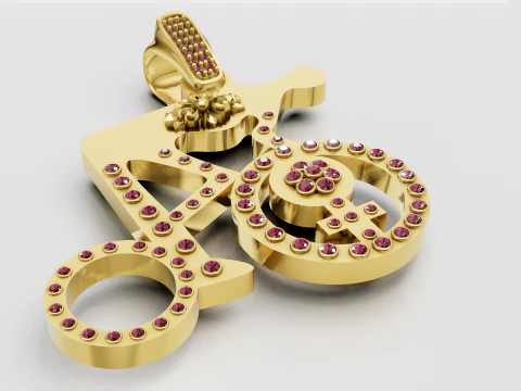 Кулон с именем на заказ 3D Принт Модель