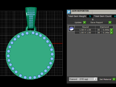 Gold clock pendant 3D Принт Модель