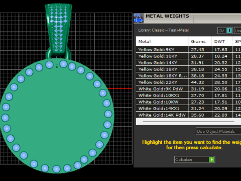 Gold clock pendant 3D Принт Модель
