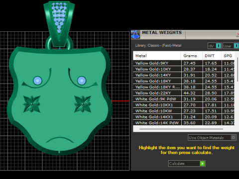 Golden Tragedy Mask Pendant 3D Print Model