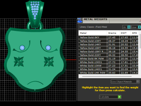 Golden Tragedy Mask Pendant 3D Print Model