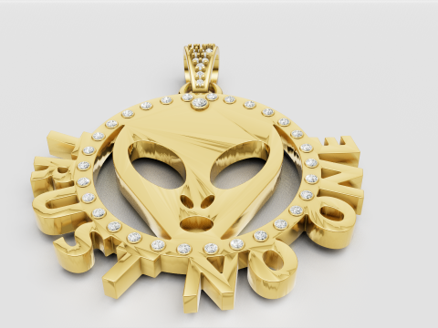 Alien pendant 3D Print Model