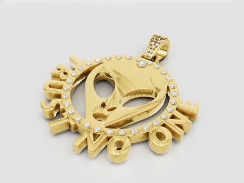 Alien pendant 3D Print Model