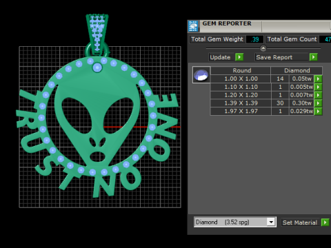 Alien pendant 3D Baskı Modeli