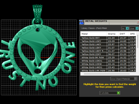 Alien pendant 3D Baskı Modeli
