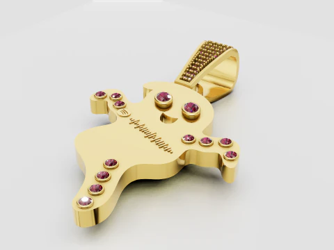 Smiling Ghost Pendant 3D Print Model
