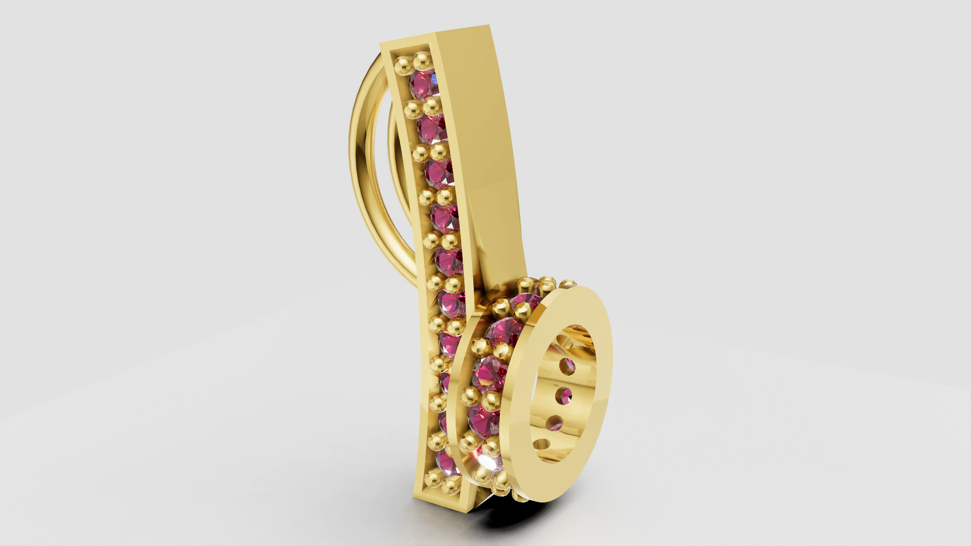 Jewelry bail pendant 3D Print Model .c4d .max .obj .3ds .fbx .stl .blend
