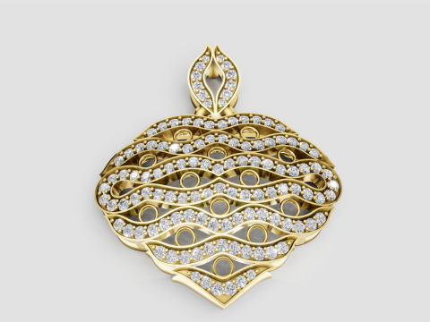 Luxury gold pendant 3D-Druckmodell