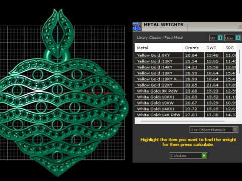 Luxury gold pendant 3D-Druckmodell