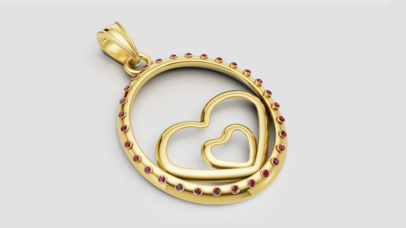 Elegant love jewelry Model do druku 3D .c4d .max .obj .3ds .fbx .stl .blend