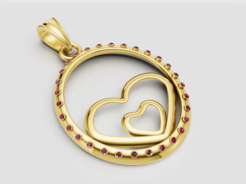 Eleganti gioielli d'amore Modello di stampa 3D