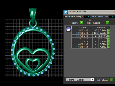 Elegant love jewelry Model do druku 3D