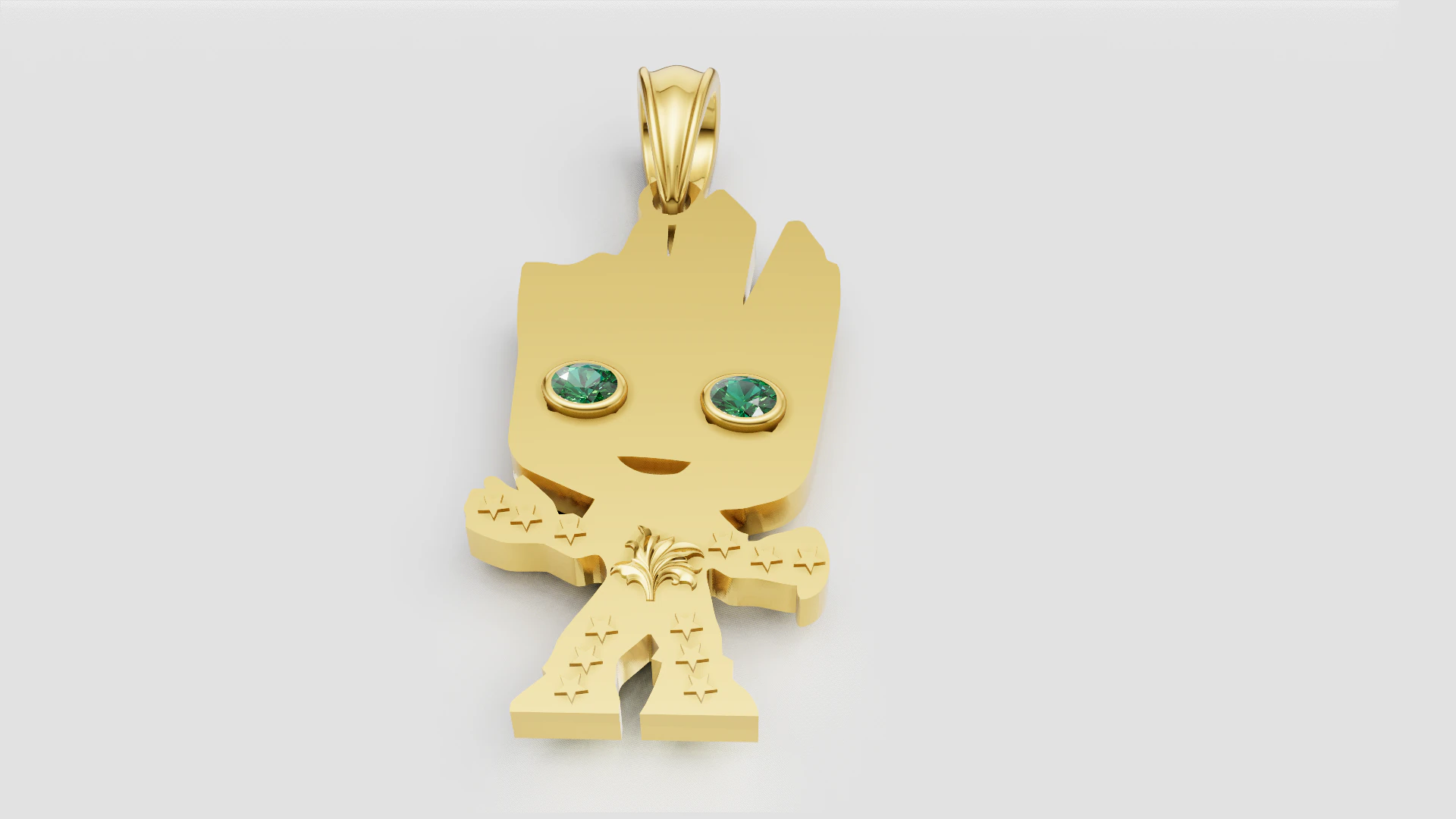Tree character pendant 3D Print Model .c4d .max .obj .3ds .fbx .stl .blend 