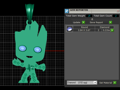 Tree character pendant Modello di stampa 3D