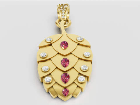 Pinecone pendant 3D Print Model