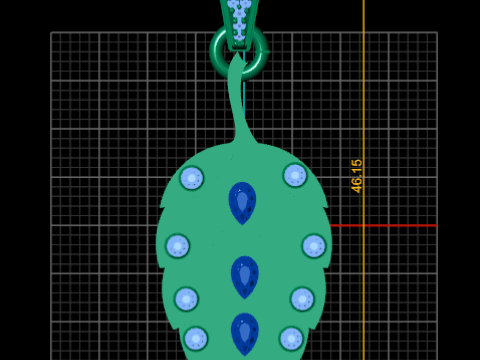 Pinecone pendant 3Dプリントモデル