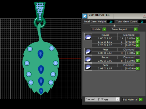 Pinecone pendant 3Dプリントモデル