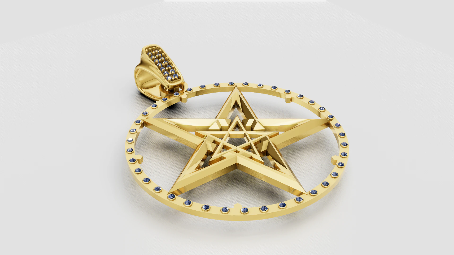 Geometric pendant 3D Print Model .c4d .max .obj .3ds .fbx .stl .blend 