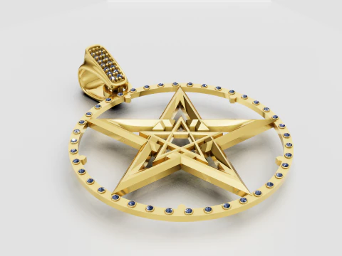 Liontin geometris Model Cetak 3D