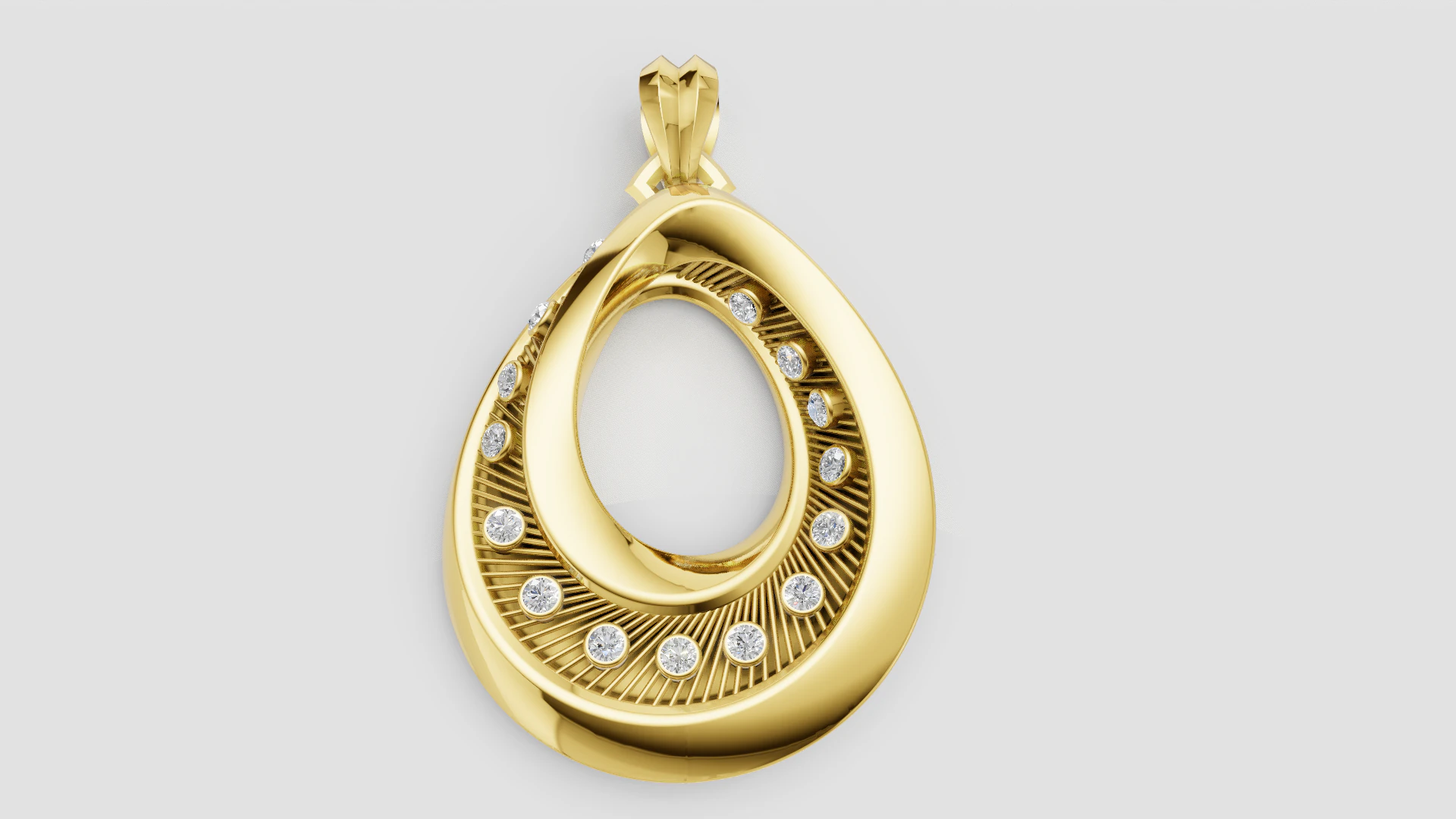 Teardrop pendant 3D Print Model .c4d .max .obj .3ds .fbx .stl .blend 