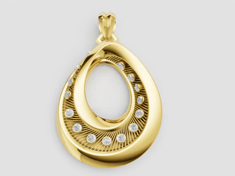 Подвеска-капля 3D Принт Модель