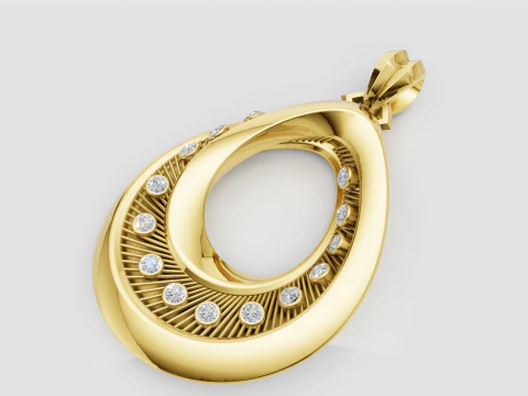 Teardrop pendant 3D Print Model