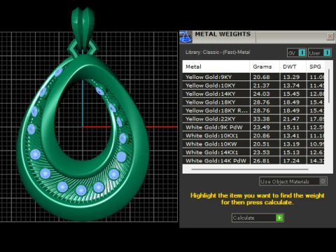 Teardrop pendant 3D Print Model