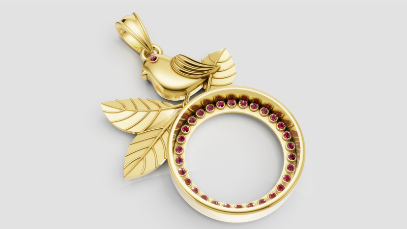 Circular pendant design Model Cetak 3D .c4d .max .obj .3ds .fbx .stl .blend