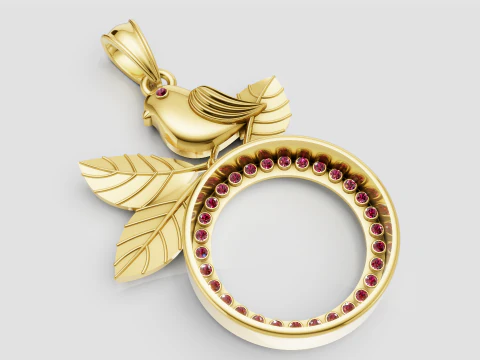 Design de pingente circular Modelo de Impressão 3D