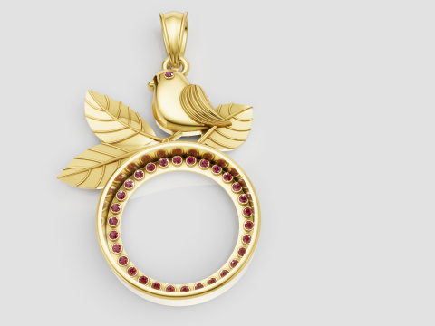 Circular pendant design Model Cetak 3D