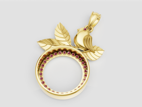 Circular pendant design Model Cetak 3D