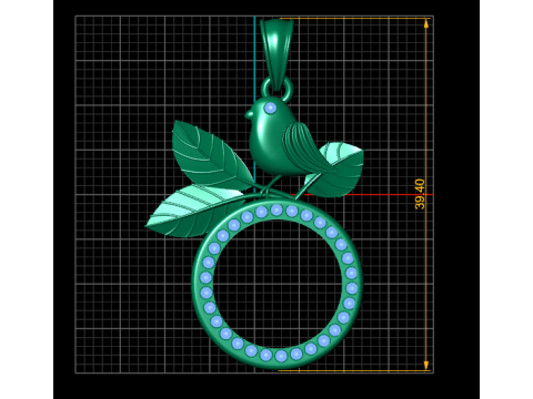 Circular pendant design Model Cetak 3D