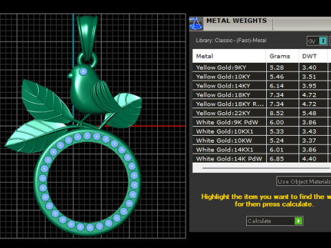 Circular pendant design Model Cetak 3D
