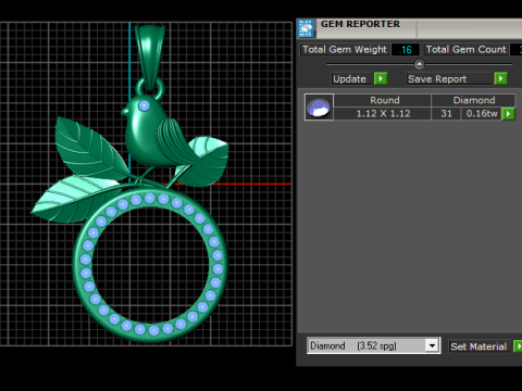 Circular pendant design Model Cetak 3D